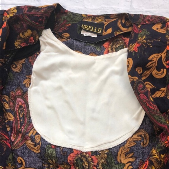 Vintage 70s paisley print mini dress - Picture 3 of 5